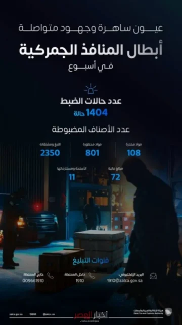 الجمارك توقف 1404 محاولة تهريب في أسبوع واحد!