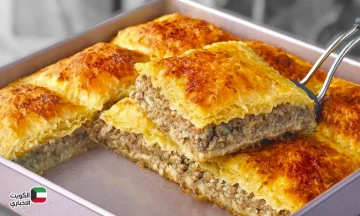 أسهل طريقة لعمل الجلاش باللحمة المفرومة ووجه ذهبي مقرمش