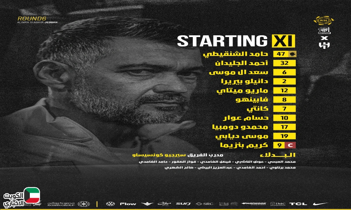 كلاسيكو الجولة السادسة.. الاتحاد والهلال يدخلان المواجهة بتشكيل هجومي قوي