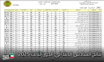 تم تنزيل النتائج .. نتائج السادس الابتدائي الدور الثالث 2025 عموم العراق الآن عبر moedu.gov.iq