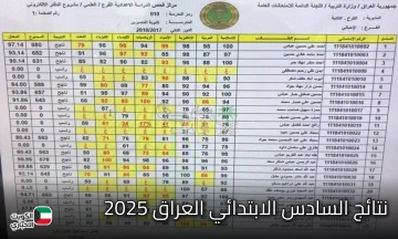 الآن متاح.. رابط تحميل نتائج السادس الابتدائي 2025 الدور الثالث لجميع المحافظات العراقية عبر موقع وزارة التربية ونتائجنا