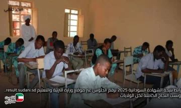 رابط نتيجة الشهادة السودانية 2025 برقم الجلوس عبر موقع وزارة التربية والتعليم result.sudani.sd ونسب النجاح الكاملة لكل الولايات