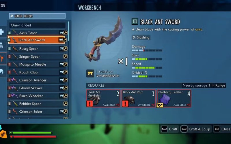 جميع الأسلحة في لعبة Grounded 2 ضمن تحديث Toxic Tangle – الجزء الأول